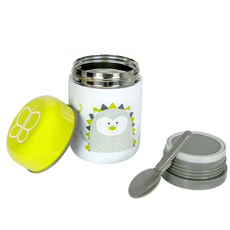 Boîte à repas isotherme et sa cuillère hibou Bleu+Jaune 7 - vertbaudet enfant 