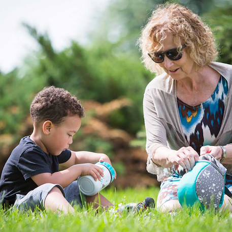 Boîte à repas isotherme et sa cuillère hibou Bleu 4 - vertbaudet enfant 