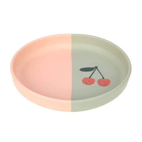 Assiette en silicone - happy fruits Bleu+Rose 7 - vertbaudet enfant 