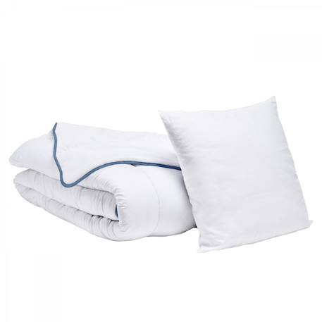 Lot couette enfant tempérée + 1 oreiller moelleux Blanc 2 - vertbaudet enfant 