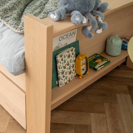 Lit enfant avec lit gigogne bois massif hêtre naturel  arsène Bois naturel 3 - vertbaudet enfant 