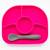 Assiette à compartiments ventousée et cuillère en silicone Bleu+Rose 7 - vertbaudet enfant 
