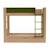 Lit superposé séparable avec lit gigogne en hêtre arsène Blanc-bois+Bois+Vert-bois 18 - vertbaudet enfant 