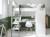 Lit mezzanine + armoire & bureau opus Blanc et bois+Bleu nuit+Mousse 17 - vertbaudet enfant 