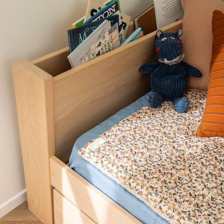 Lit banquette avec lit gigogne bois massif hêtre naturel  arsène Bois naturel 4 - vertbaudet enfant 