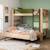 Lit superposé séparable avec lit gigogne en hêtre arsène Blanc-bois+Bois+Vert-bois 13 - vertbaudet enfant 