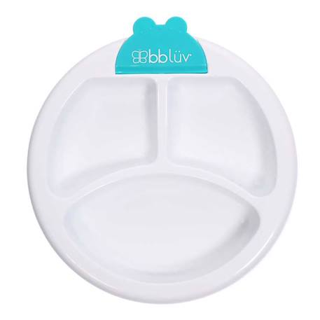 Assiette chauffante à compartiments et ventousée Bleu+Rose+Vert 1 - vertbaudet enfant 