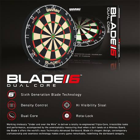 Tableau de fléchettes blade 6 dual core winmau Noir 6 - vertbaudet enfant 