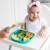 Assiette à compartiments ventousée et cuillère en silicone Bleu+Rose 3 - vertbaudet enfant 