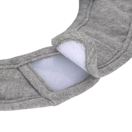 Lot de 3 bavoirs naissance gris foncé-gris clair-nature mélange Gris, marron 4 - vertbaudet enfant 