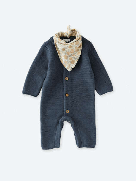 Kit naissance mixte tricot + foulard coffret cadeau naissance anthracite 7 - vertbaudet enfant 