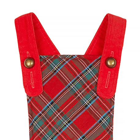 Robe de noël tartan & col roulé Rouge beige 4 - vertbaudet enfant 