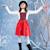 Robe de noël tartan & col roulé Rouge beige 2 - vertbaudet enfant 
