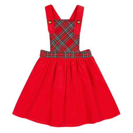 Robe de noël tartan & col roulé Rouge beige 3 - vertbaudet enfant 