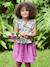 Jupe fille en gaze de coton beige+bleu grisé+rose+vert sauge+vieux rose+violet 22 - vertbaudet enfant 