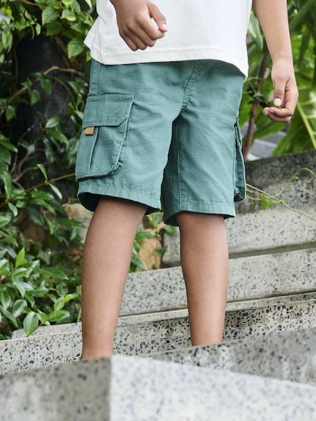 Bermuda style battle garçon vert sapin 3 - vertbaudet enfant 