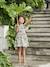 Robe en gaze de coton imprimée fille vert sauge 1 - vertbaudet enfant 