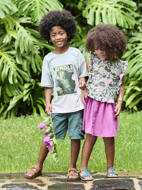 Bermuda style battle garçon vert sapin 2 - vertbaudet enfant 