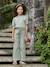 Tee-shirt blouse forme crop fille corail+écru+vert sauge 13 - vertbaudet enfant 