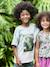 T-shirt tie & dye motif photoprint garçon vert sauge 1 - vertbaudet enfant 