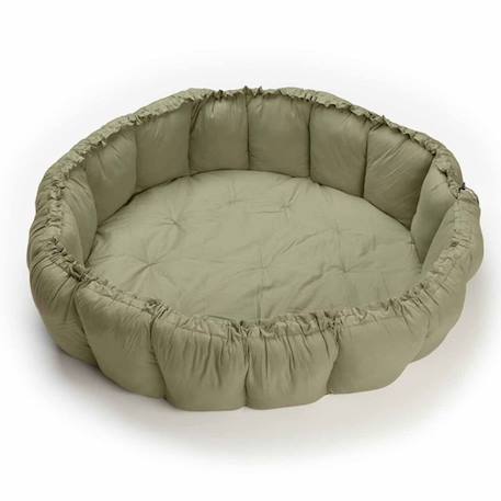 Tapis d'éveil & sac à jouets 3 en 1 bloom en coton Beige+Jaune moutarde+Marron foncé+Noir & Blanc+Rose+Vert 32 - vertbaudet enfant 