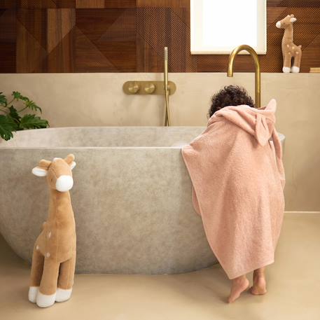 Poncho de bain éponge en coton Beige+Bleu+Creme+Nougat+Rose+Vert d'eau 28 - vertbaudet enfant 