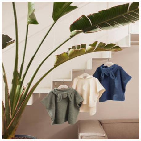 Poncho de bain éponge en coton Beige+Bleu+Creme+Nougat+Rose+Vert d'eau 33 - vertbaudet enfant 