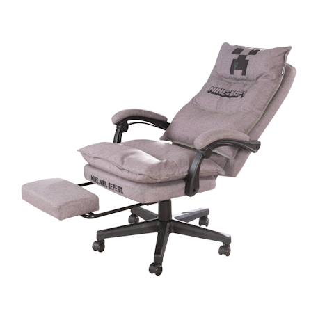 Chaise gaming minecraft – rotation 360°, hauteur ajustable & confort ergonomique Gris et noir 3 - vertbaudet enfant 