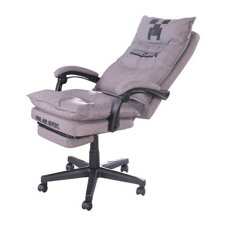 Chaise gaming minecraft – rotation 360°, hauteur ajustable & confort ergonomique Gris et noir 6 - vertbaudet enfant 