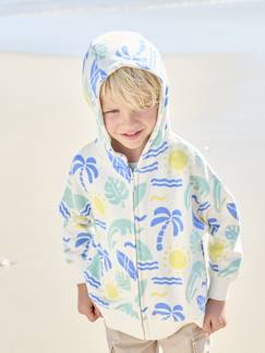 Sweat zippé à capuche motifs surf garçon  - vertbaudet enfant