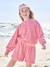 Ensemble sweat et short fleurs en éponge fille rose bonbon 1 - vertbaudet enfant 