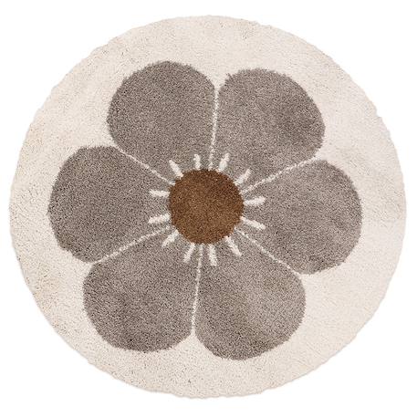 Tapis chambre enfant rond bohemian daisy Beige+Gris+Multicolore 7 - vertbaudet enfant 