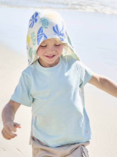 T-shirt garçon personnalisable manches courtes aubergine+blanc+BLEU+rouge+sauge+turquoise 35 - vertbaudet enfant 