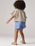 T-shirt fille cropped manches courtes beige+écru+rayé violet+rose poudré 6 - vertbaudet enfant 
