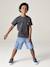 T-shirt garçon motifs devant et dos anthracite+blanc+bleu ciel+bleu océan 8 - vertbaudet enfant 