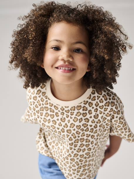 Fille-T-shirt fille cropped manches courtes 