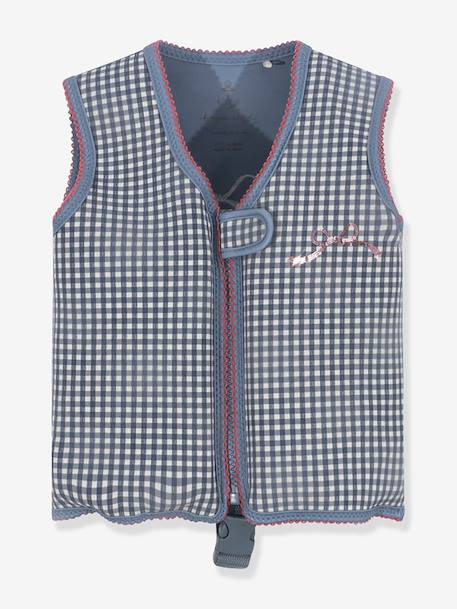 Gilet de natation vichy bleu carreaux bleu 1 - vertbaudet enfant 
