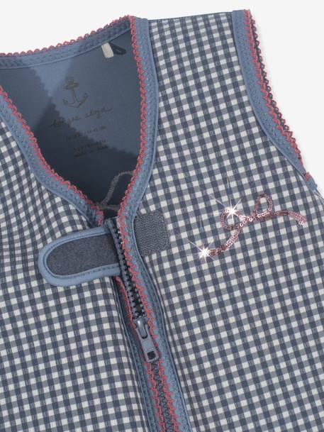 Gilet de natation vichy bleu carreaux bleu 2 - vertbaudet enfant 