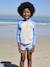 Ensemble de bain garçon T-shirt anti-UV + shorty Ecru/bleu 1 - vertbaudet enfant 