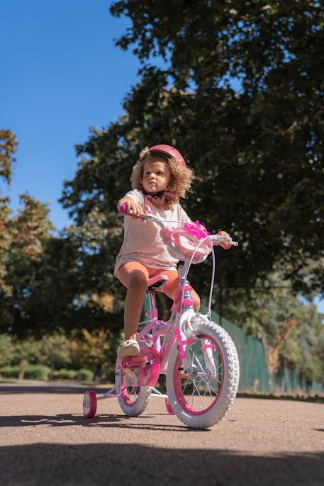 Vélo enfant disney princess 14' Rose-blanc 6 - vertbaudet enfant 