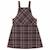 Robe salopette   carreaux tartan   lola Marron jaune 4 - vertbaudet enfant 