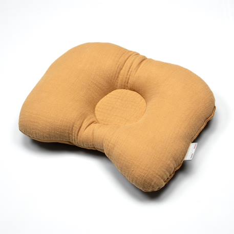 Coussin cale-tête ergonomique en gaze de coton jeanne Beige+Blanc+Bleu+Camel+Écru+Rose+Terracotta+Vert de gris 16 - vertbaudet enfant 