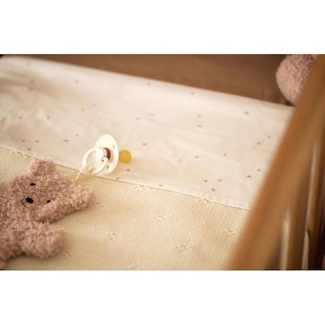 Couverture berceau cosy knit en coton Blanc+Ivoire+Vert d'eau 9 - vertbaudet enfant 