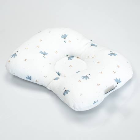 Coussin cale-tête ergonomique en gaze de coton Bleuet imprimé floral 5 - vertbaudet enfant 