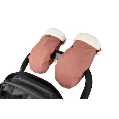 Moufles pour poussette universelles Gris chiné+Terracotta 8 - vertbaudet enfant 