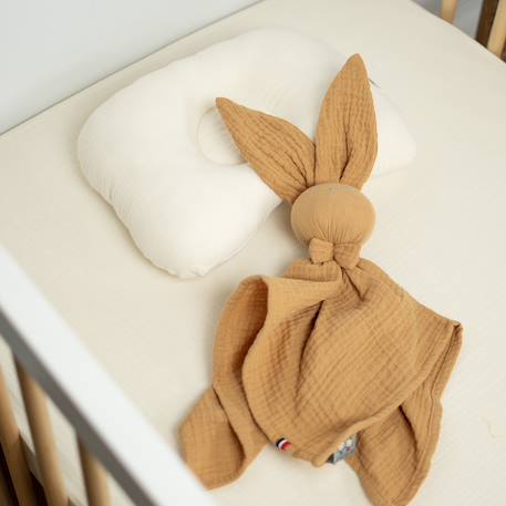 Coussin cale-tête ergonomique en gaze de coton jeanne Beige+Blanc+Bleu+Camel+Écru+Rose+Terracotta+Vert de gris 19 - vertbaudet enfant 