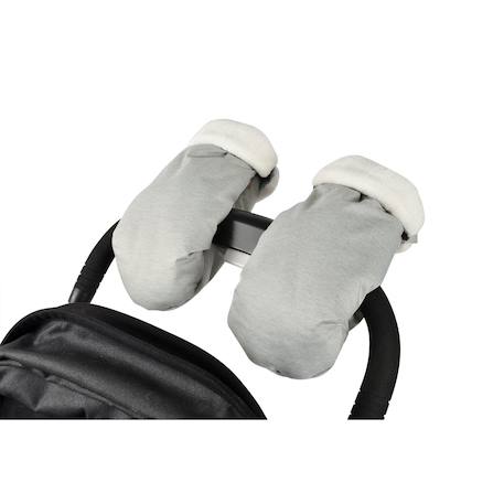 Moufles pour poussette universelles Gris chiné+Terracotta 2 - vertbaudet enfant 