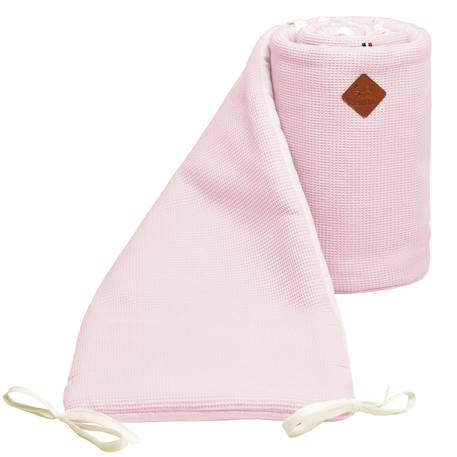 Tour de lit universel en gaze de coton nid d'abeille Beige+Bleu+Écru+Rose 11 - vertbaudet enfant 