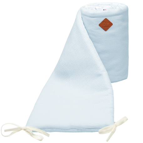 Tour de lit universel en gaze de coton nid d'abeille Beige+Bleu+Écru+Rose 4 - vertbaudet enfant 