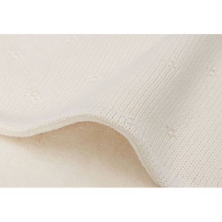 Couverture berceau cosy knit en coton Blanc+Ivoire+Vert d'eau 3 - vertbaudet enfant 